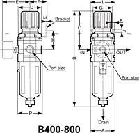 B400/B800 Series Modular Air Filter Pressure Regulators 2